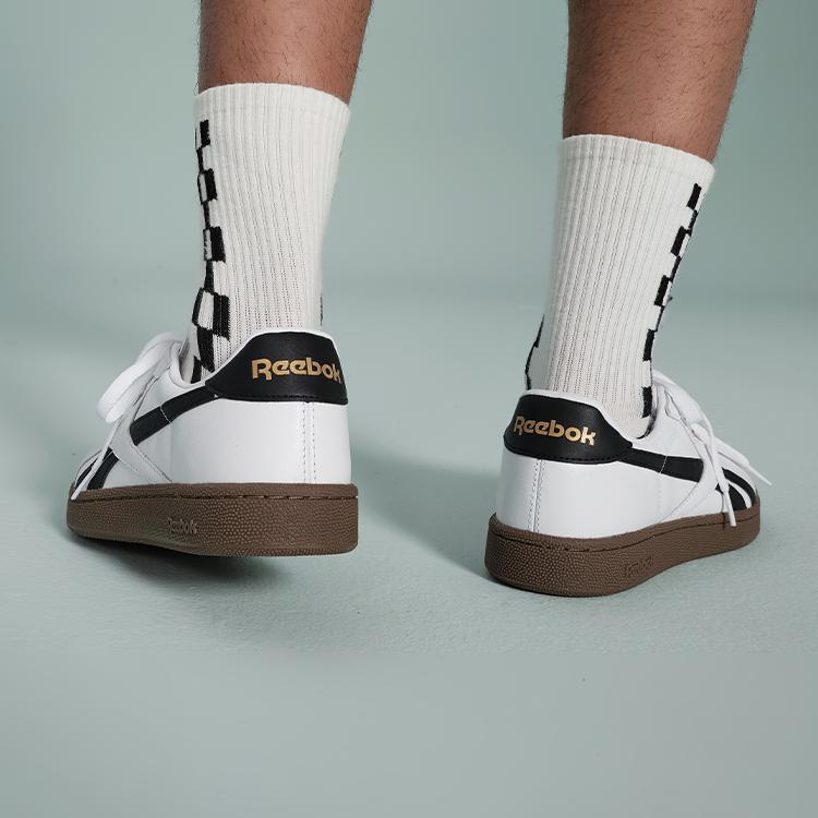 Reebok Club C Grounds UK White Black Gum Unisex Sneakers 100202325
