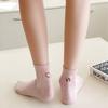 Spring Versatile Letter Heart Mid-calf Socks for Ladies, Breathable Cotton Socks