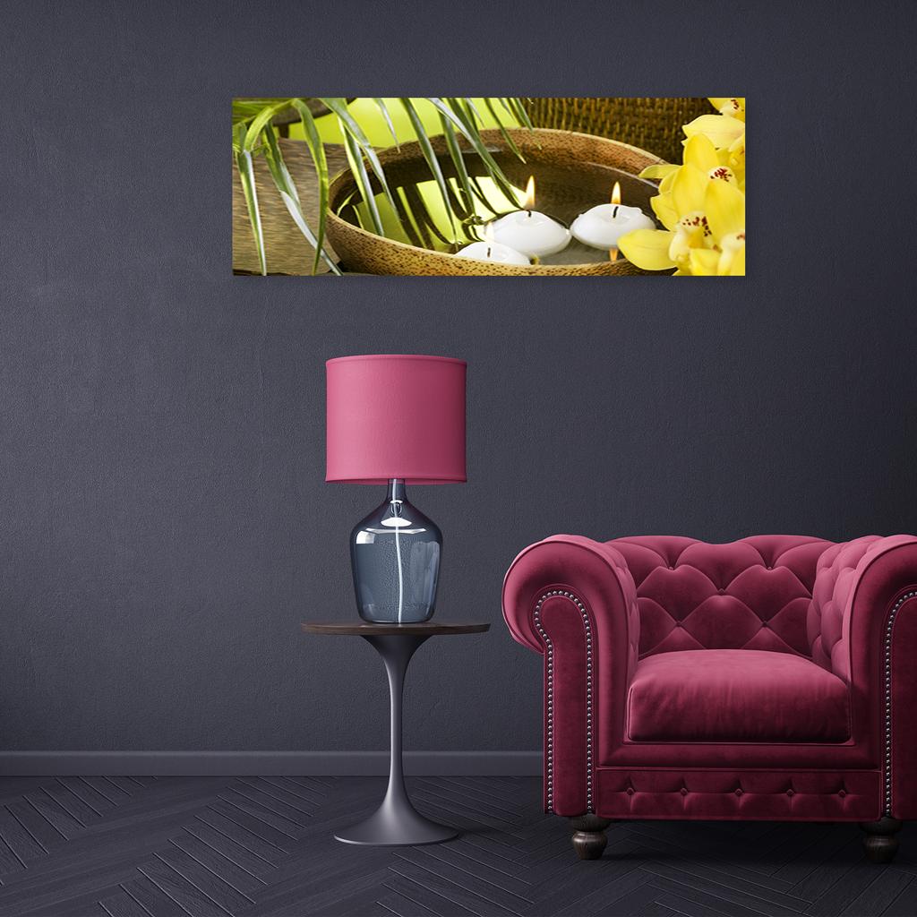 Canvas Print, Flowers Bamboo Zen