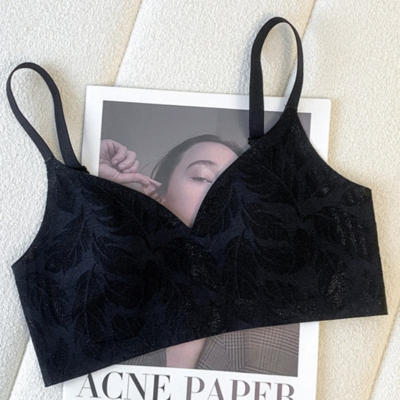 Ultra-thin Bunny Ears for Big Breasts Small Breasts Breathable Slightly Gathered Underwear Soft Support Side Breasts and Anti-sagging Bras