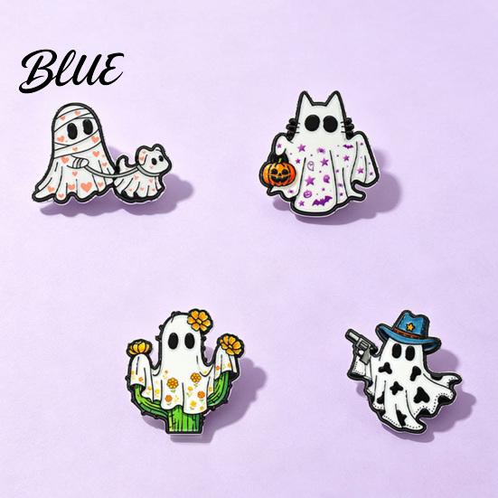 Backpack Decoration Pin Halloween Cartoon Ghost Enamel Brooch Spooky Metal Lapel Pin Jewelry Accessory Sweater Cardigan Coat Suit Scarf Decor,