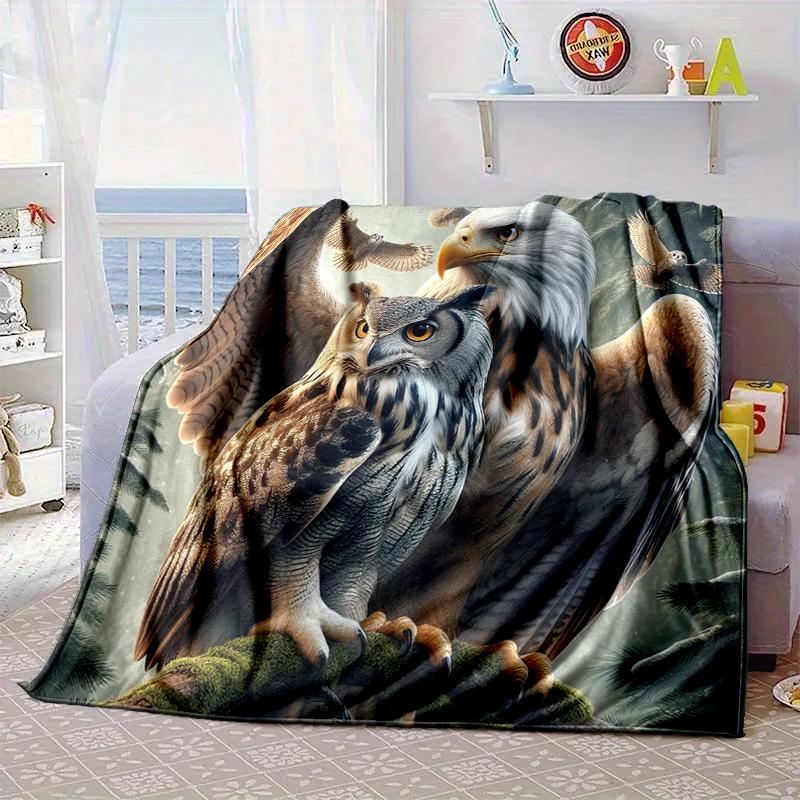 Mystical Forest Owl Blanket Flannel Blanket Throw Blanket Sofa Cover Blanket Soft Premium Blanket Picnic Blanket Tv Blanket Gifts