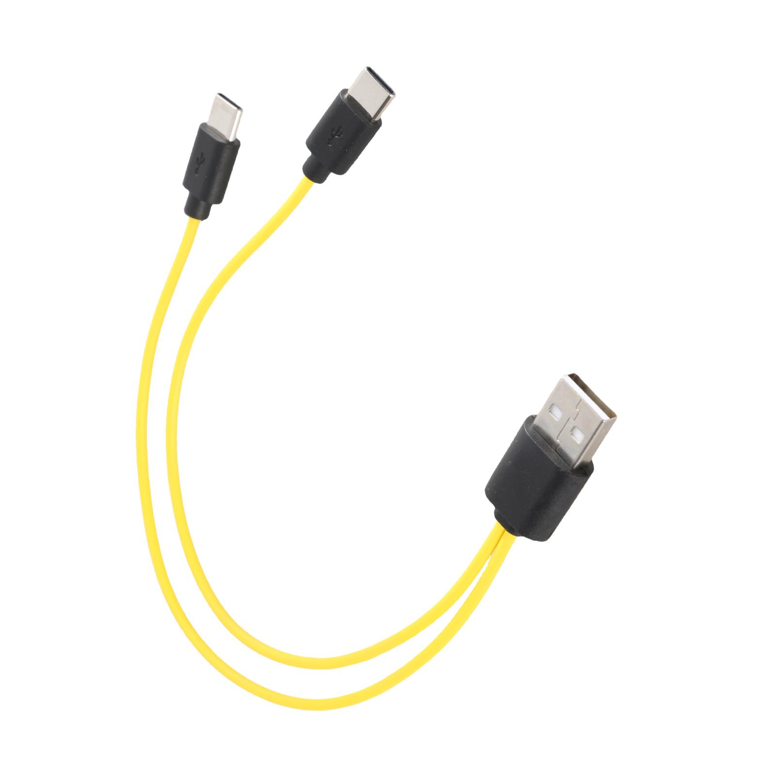 

Разветвительный шнур Type C-Type C длиной 25 см с 1 на 2 или с 1 на 4 штекерных разъема, кабель для быстрой зарядки нескольких устройств 2TC