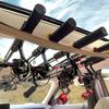 2Pcs 7 Rod Capacity Vehicle Fishing Pole Roof Rack Snap Buckle Car Fishing Pole Carrier  SUV