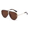 New Double Beam Fashion Sunglasses Men's and Women's Advanced Sense European and American Simple Casual Versatile UV Protection Sunglasses