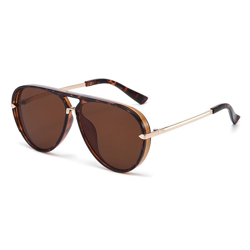 New Double Beam Fashion Sunglasses Men's and Women's Advanced Sense European and American Simple Casual Versatile UV Protection Sunglasses