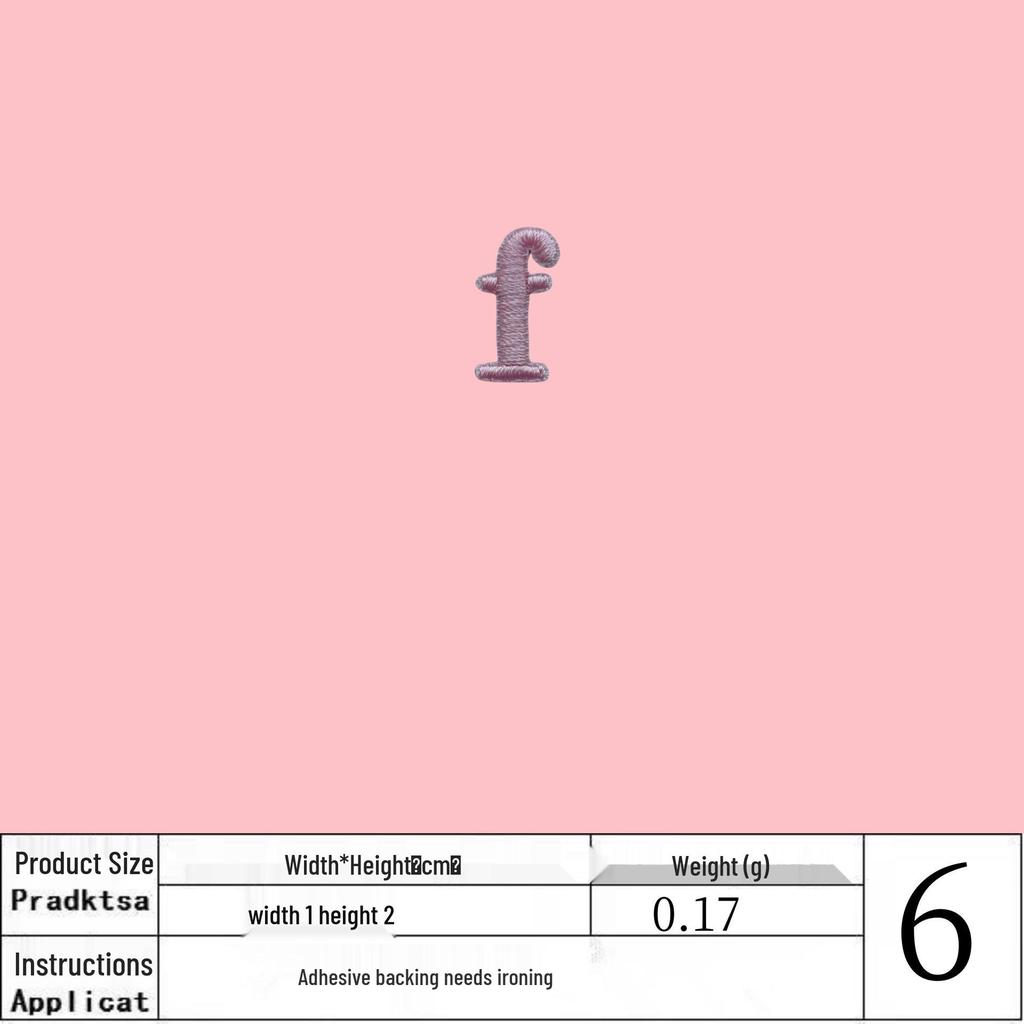 Pink English Letter Iron-on Embroidery Cloth Patch for Clothing