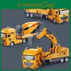 Excavator Simulation Mixer Truck Mounted Soil Truck Toy Model Can Rotate