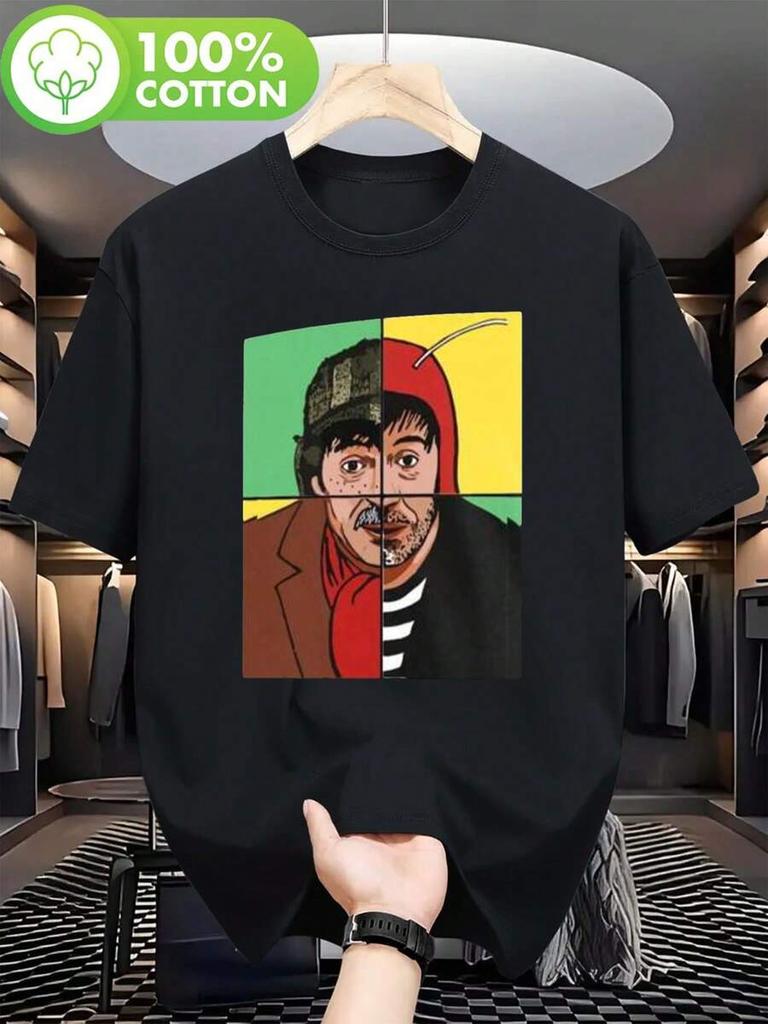 El Chavo Del Ocho TShirt Colorful Mexican TV Show Pop Art Tee With Iconic Character Design Soft