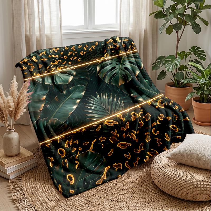 Tropical Floral Paradise 1 Theme Blanket Lightweight Warm Flannel Blanket Decorative Throw Blanket for Home Decoration