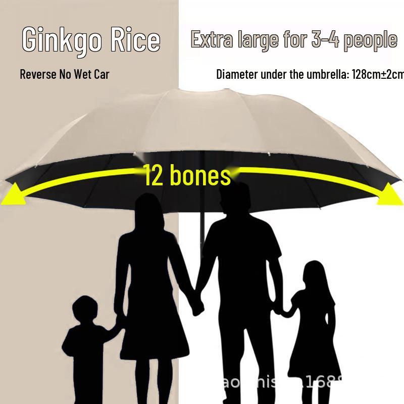 Extra Large 24-Rib Automatic Folding Umbrella for Men & Women - Rain or Shine