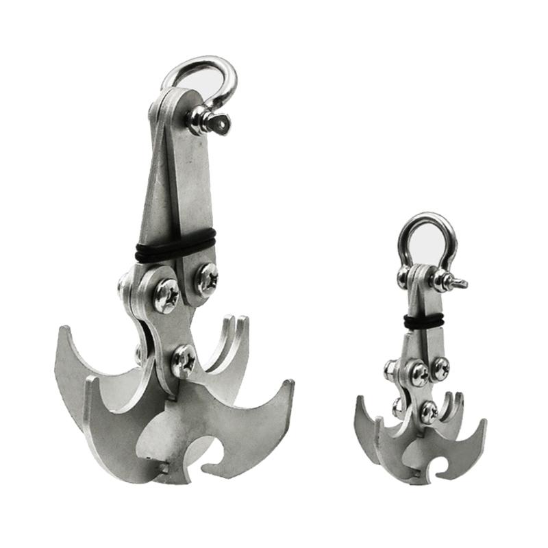 Gravity Grappling Hook Stainless Steel Grappling Hook Survival Folding Rock Climbing Claw Oudoor Climbing Tool