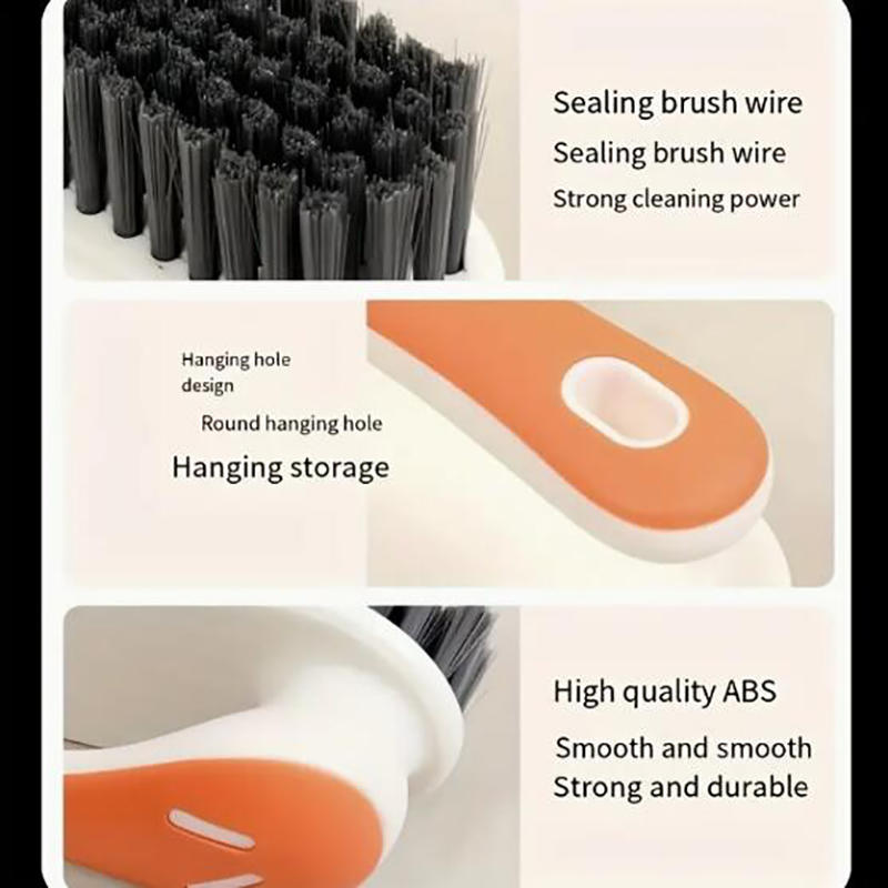 Multi-purpose Bathroom Shoe Brush + Clothes Cleaning Brush Set Household Simple Contrast Color Laundry Scrubbing Brush