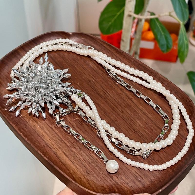 Elegant Multi-layer Pearl Tassel Necklace: Women's Choker Collar Clavicle Chain