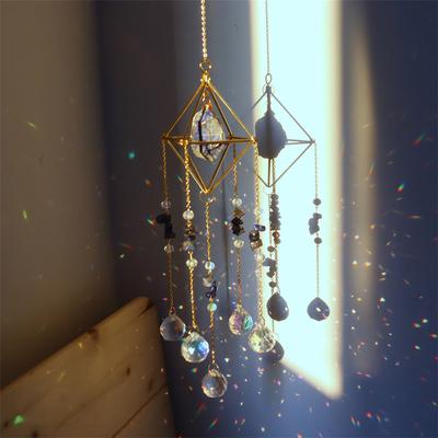 Window Drop Bell Creative Light Catching Wind Chime Versatile Rainbow Maker Ornament for Wedding Decoration