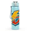 1PC Lightning Bolt Badge 750ml Color Plastic Sports Water Bottle Leakproof Flip Straw Lid Suitable for Sports Office Home Use