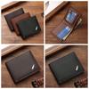 PU Leather Male Leather Purse Large Capacity Men Coin Pocket Portable Men's Short Wallet  Shopping