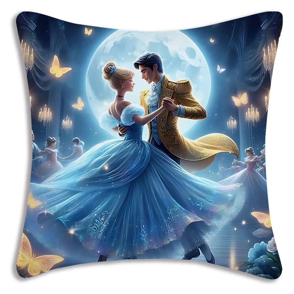 Cartoon Kawaii Cinderella Pillow Covers Cartoon Sofa Decorative Home  Printing  Cute Cushion Cover