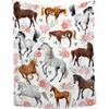 Horse Gifts for Girls Women Throw Blanket Ultra Soft Plush Lightweight Cozy Breathable Horse Flower Bed Blanket Animal Lovers
