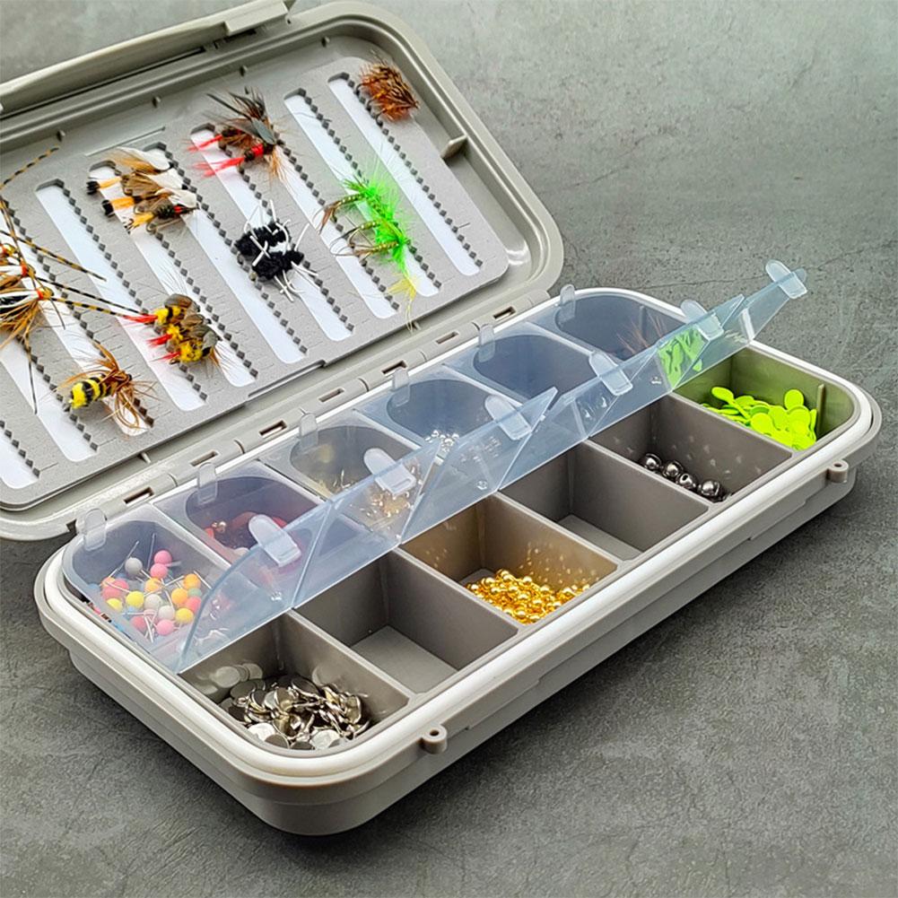 Water-Proof Fly Fishing Box Fly Lures Tackle Box Two-Sided Fly Fishing Box Lure Organizer Box for Vest Casting Fly Fishing