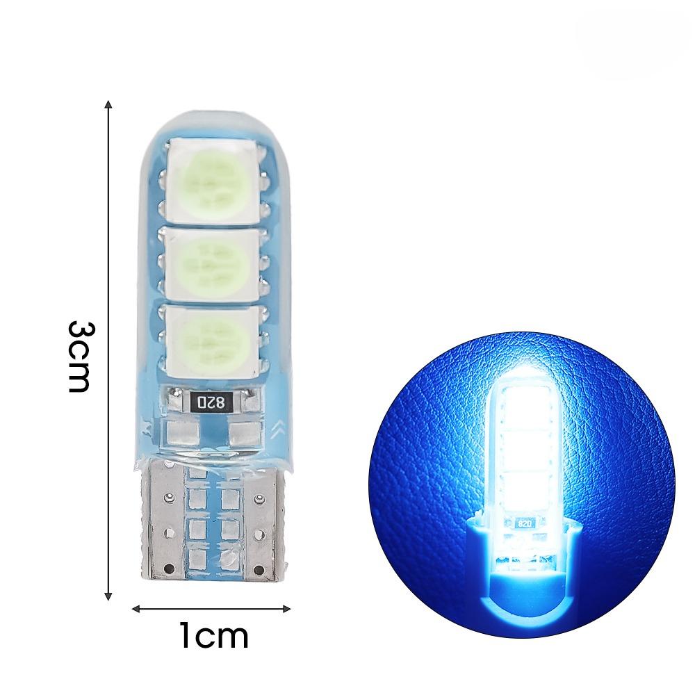 

Суперяркий светодиодный объектив Дневной ходовой огонь для автомобиля - Универсальный T10 W5W Ледяной голубой Габаритный огонь 5050 6SMD Лампа 1-50шт 1pc