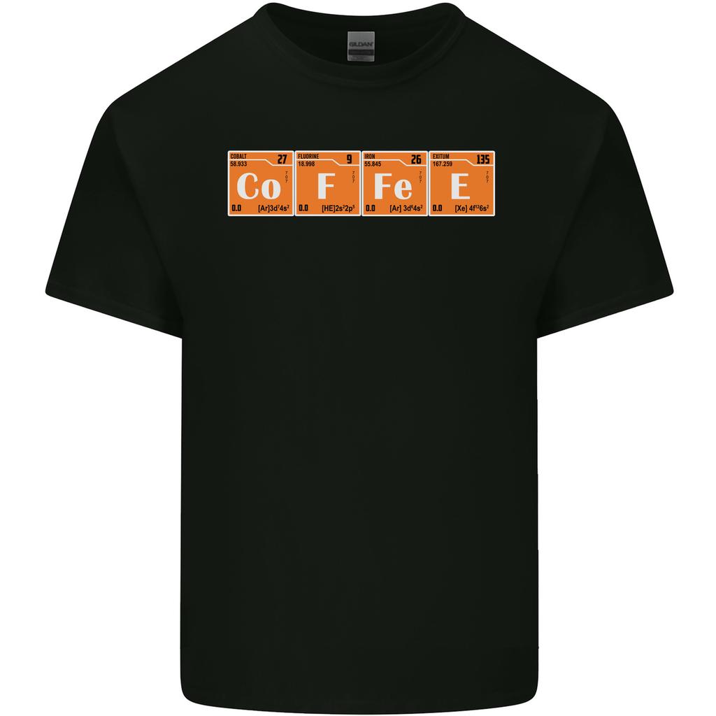 Coffee Periodic Table Chemistry Geek Funny Unisexs Light Cotton TShirt