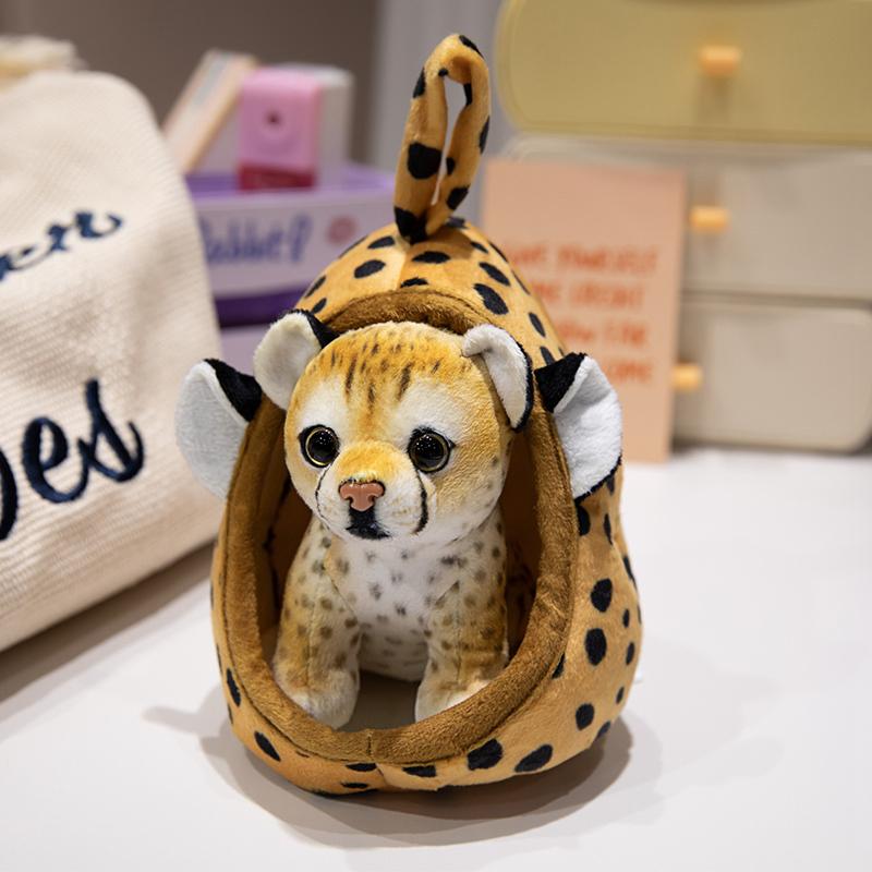 Simulated  Animal Plush Nest Small Giraffe Tiger Leopard Lion Panda Dogs Dolls Throw Pillow Plushie Baby Gift Birthday Present