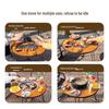 ZISIZ Outdoor Fire Pit Tea & BBQ Camping Table