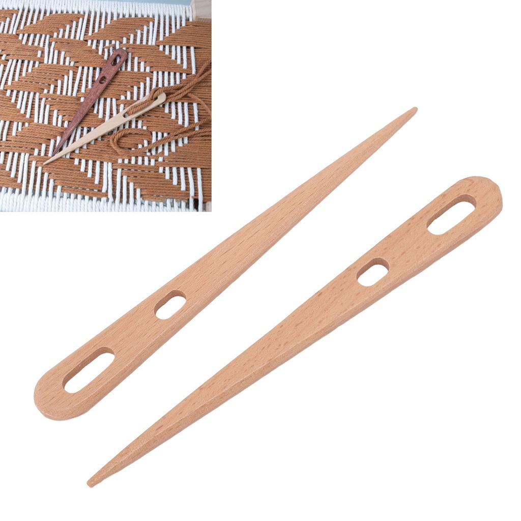 2 ks dřevěná pletací jehla na háčkování 2 pletací jehlice s velkým okem pro koberec deku šálu