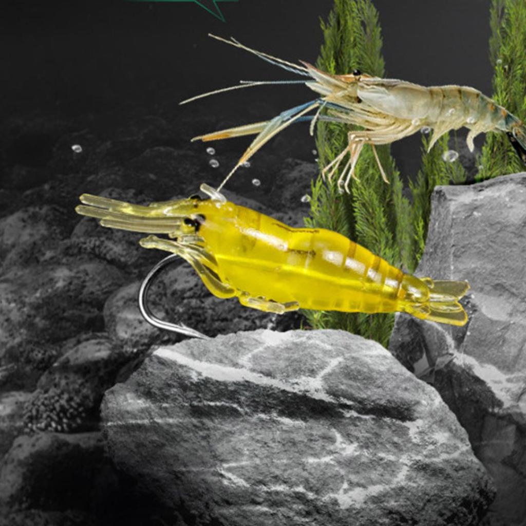 10 Stück Weiche Garnelen Angelköder Simulation Weiche Garnelenköder Garnelenköder Haken Weiche Garnelen Angelköder Weiche Garnelenköder