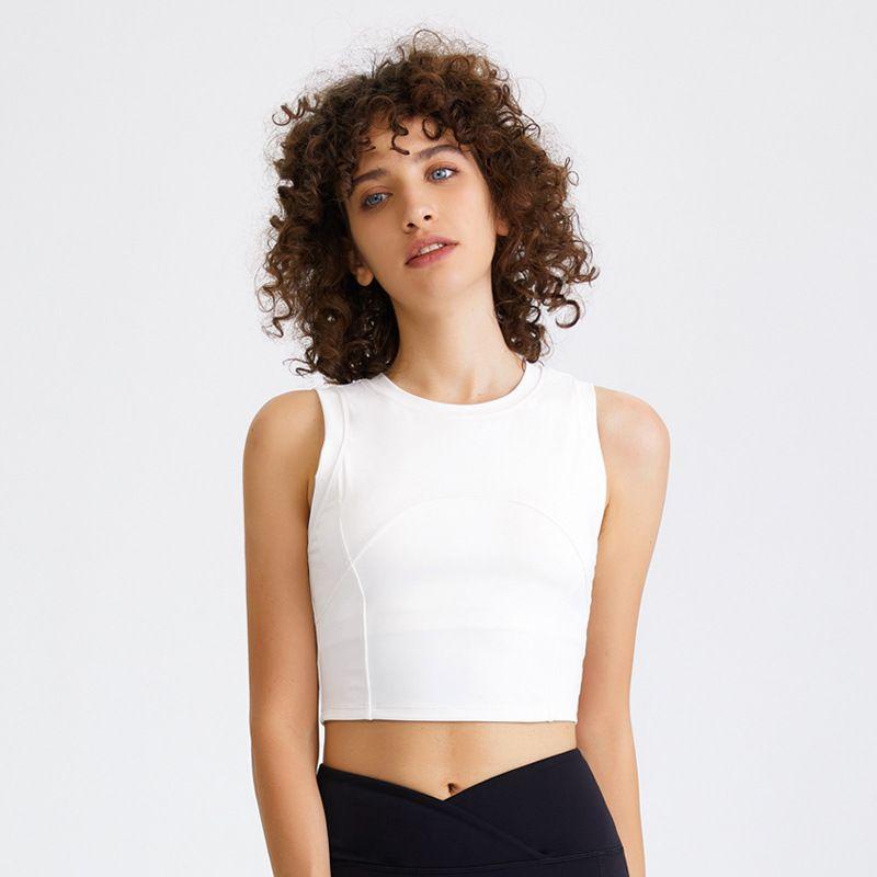 

Sports Intimates Women s High Strength Shockproof Push-up Running Workout Bra Outer Wear Chest Pad Push-up Yoga Vest S White