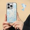 Applicable to iPhone16promax mobile phone case ins wind dolphin electroplating water condensation Apple 14/15pro protective case