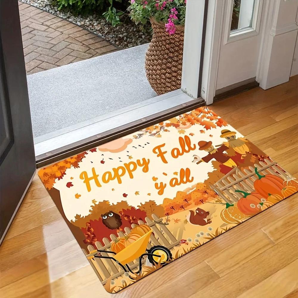 Autumn Leaf Themed Door Mat with Anti Slip Properties Easy To Clean Home Decoration Can Be Placed At Entrance of The Bathroom