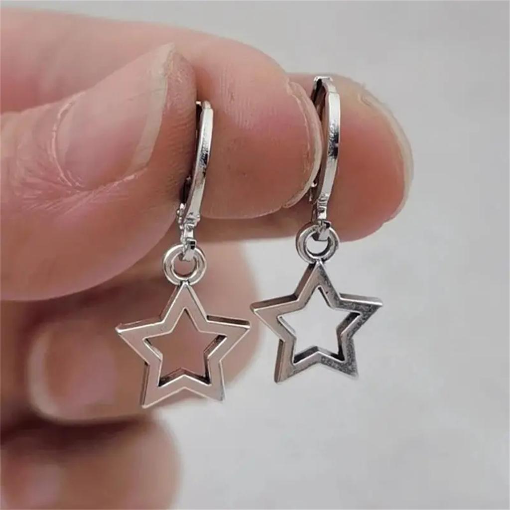 Chic Drop Earrings Hollow Star Design Match Daily Outfits Party Accessories Casual Dating Decor For Female Creative And Chic Stuff