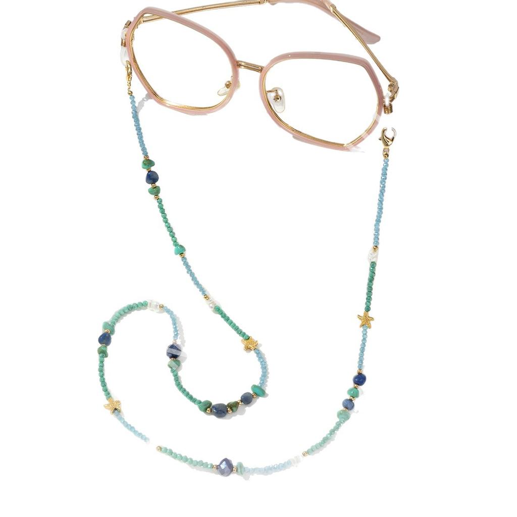 Light Luxury Pearl Crystal Beaded Glasses Chain, Retro Bohemian Dual-purpose Lanyard Sunglasses Accessories