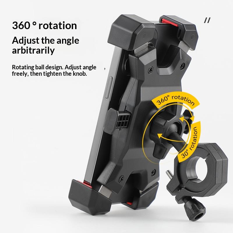 BENGGUO 4-Claw Bicycle Phone Mount 360 Degree Rotation Shockproof Motorcycle Cell Phone Bracket