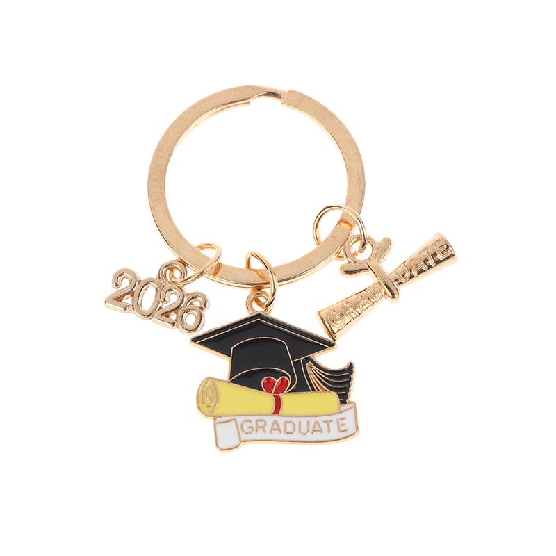 1Pcs 2026 Graduation Key Ring With A Hat And Credentials, Graduation Season Gift Key Ring Pendant, Suitable For Hanging Ba