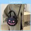 Trendy Chic Casual Crossbody Bag Large Capacity Fashionable Round Purse In Black And Pink