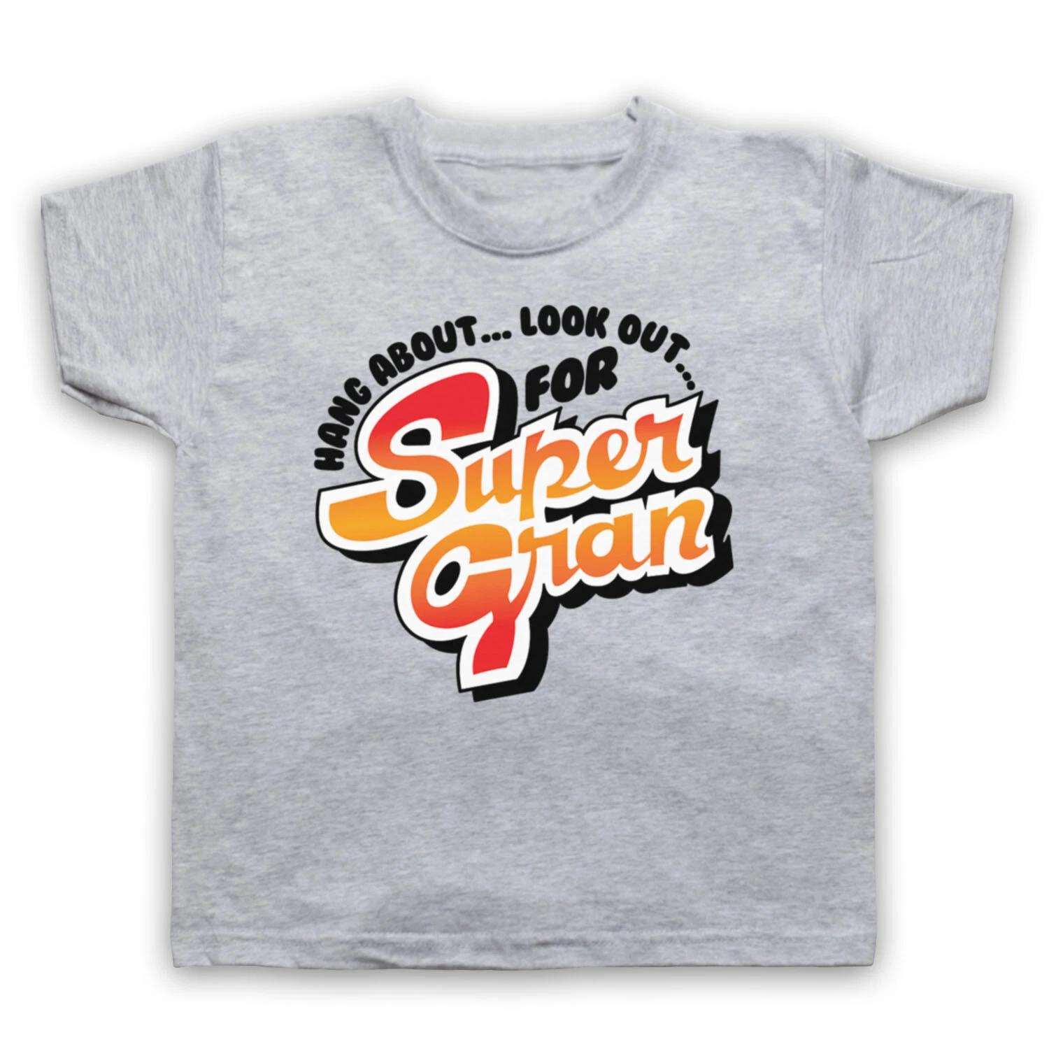 KIDS TV SUPERGRAN RETRO SUPER UNOFFICIAL GRAN 80 s KIDS CHILDS T-shirt 130