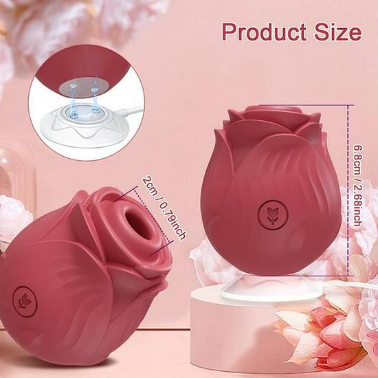 Cross Rose Suction Vibrator: 10-Speed Erotic Toy for Women