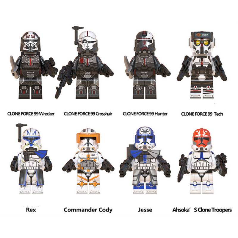 

Конструктор 8 шт. Минифигурка Клон Солдаты Асока Звездные Войны Фигурка Подарок для фанатов Set