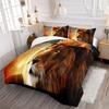 African Lion European Fat Quilt Three-piece Quilt Cover Set