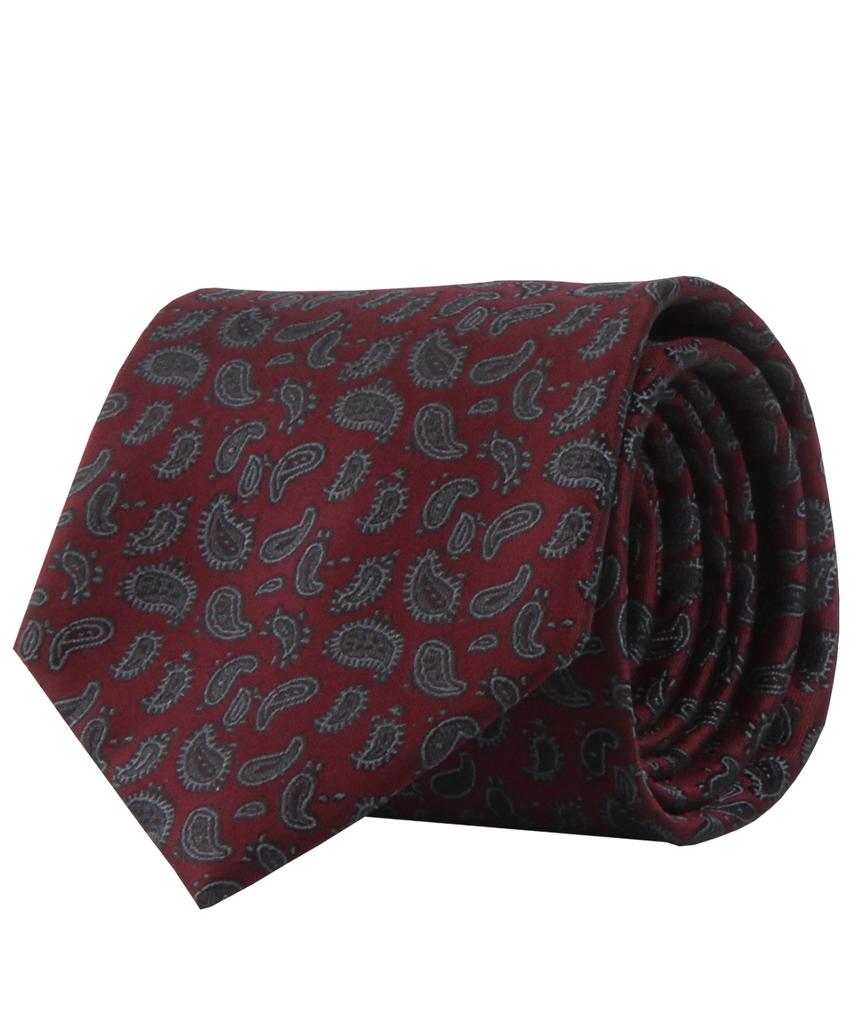 THE SHIRTS STUDIO Wine Small Paisley Manual Tie