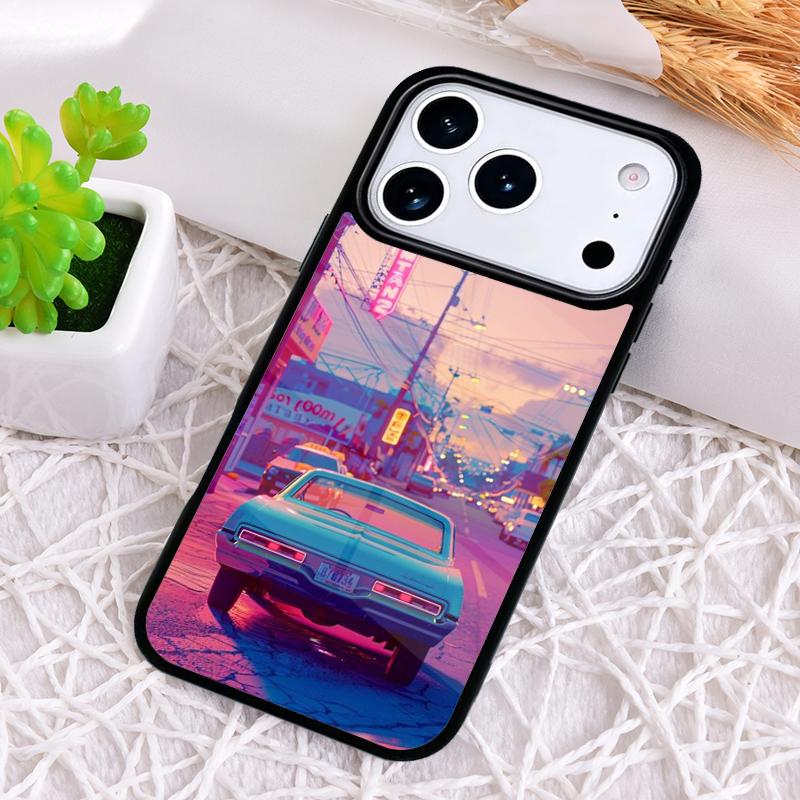 Cars Classic Retro Phone Case for iPhone 17 Air 16 15 11 12 14 13 Pro Max Shockproof Cover