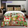 Whimsical Holiday Cheer Bedding(1 * duvet cover + 2 * pillowcase, without core)Soft and comfortable Christmas birthday gift
