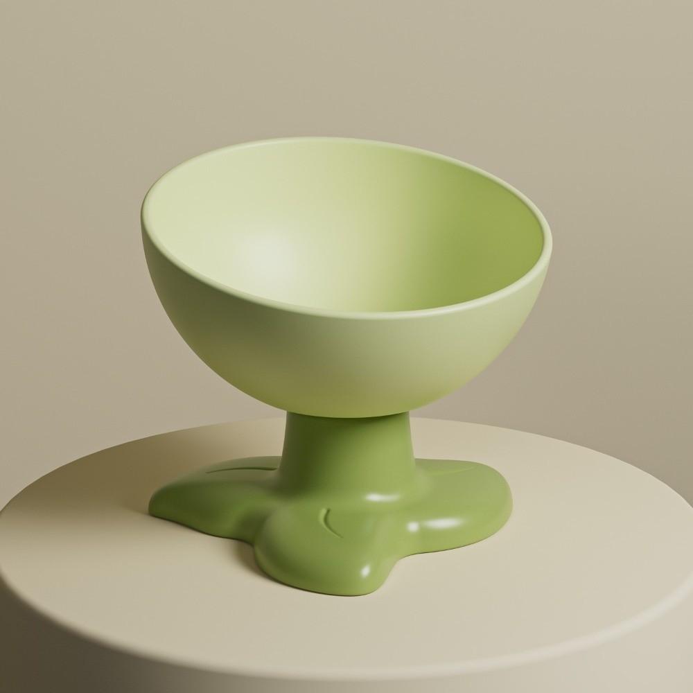 

Plastic Pet Bowl Prevents Choking and Vomiting Food Bowl Cats Feeding Dish Pet Supplies зелёный