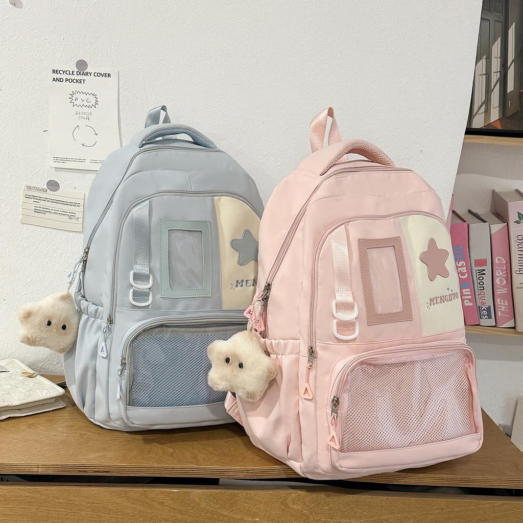 Schoolbag1011 new sweet primary school junior high school student backpack Korean version high value backpack large capacity schoolbag wholesale
