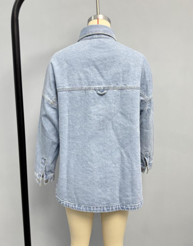 European & American Urban Casual Women's Washed Denim Jacket