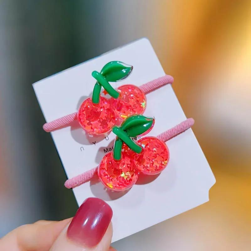 Koreanische Kinder Pailletten Floral Elastische Haarbänder Gummiband Haargummi Prinzessin Kawaii Haarseil Kopfbedeckung Mädchen Haarschmuck