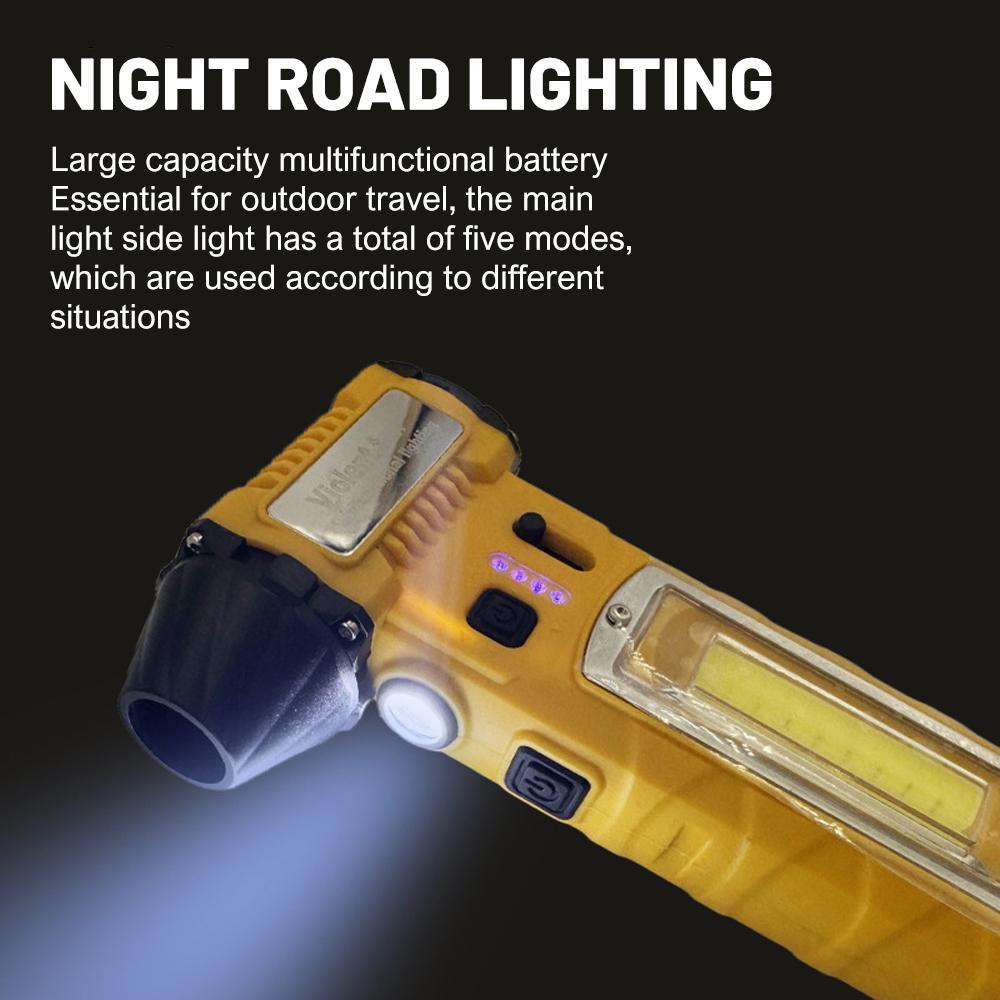 130000RPM 4in1 Violent Fan with 3 Nozzles&Sidelighting 8000mAh Wireless Air Blower Mini Turbo Jet Fan Waist Hanging Camping Fans